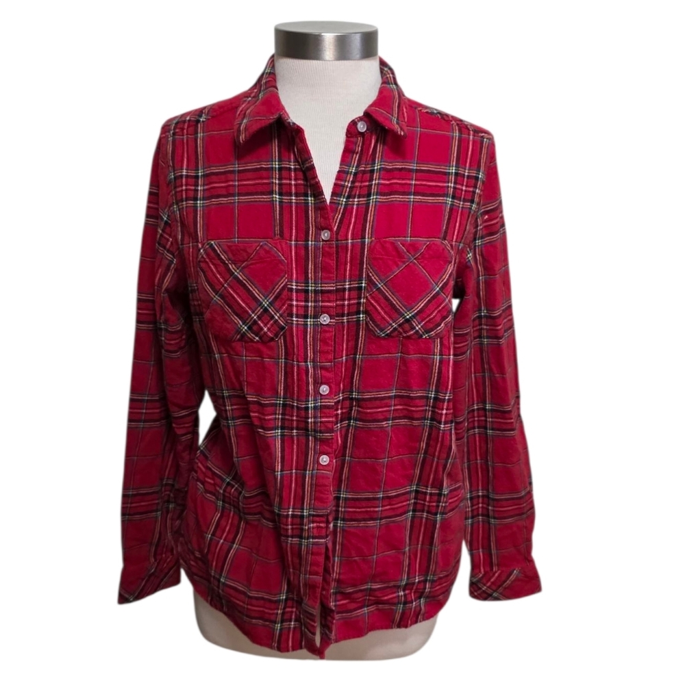 Croft & Barrow Red Flannel Shirt Medium